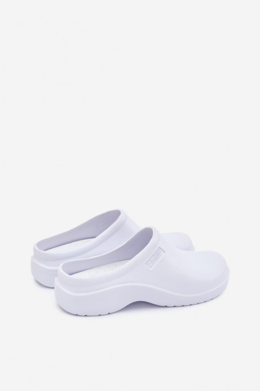 Chinelos leves Chinelos Tamancos Tem que sercho cor branca Sorvian