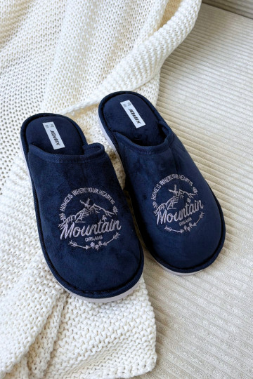 Chinelos masculinos na cor azul marinho Tiranne