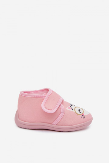Chinelos infantis rosas com velcro "Katline" 2
