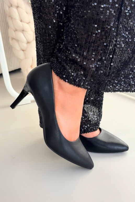 sapatos de salto alto Eko Pele Sergio Leone 1336 cor preta