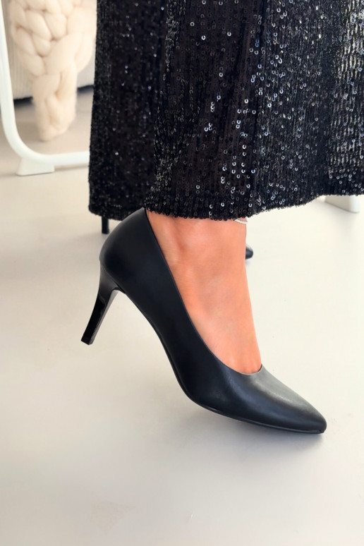 sapatos de salto alto Eko Pele Sergio Leone 1336 cor preta