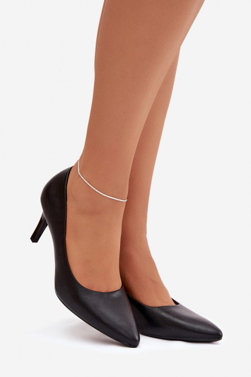 sapatos de salto alto Eko Pele Sergio Leone 1336 cor preta