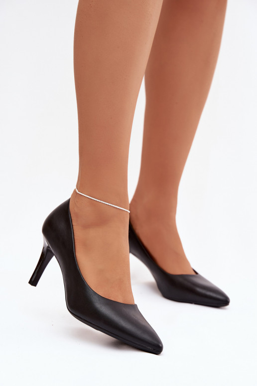 sapatos de salto alto Eko Pele Sergio Leone 1336 cor preta