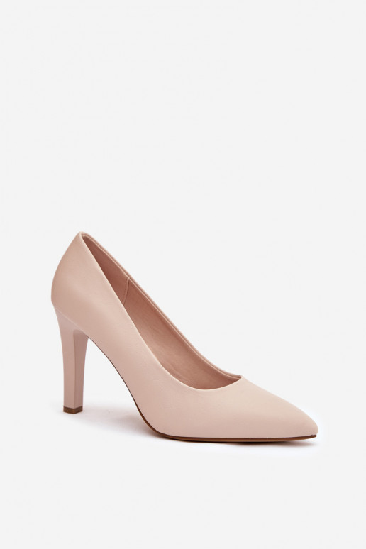 sapatos de salto alto Eko Pele Sergio Leone 1446 cor de marfim