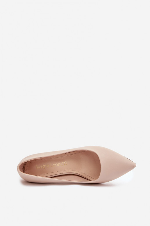 sapatos de salto alto Eko Pele Sergio Leone 1446 cor de marfim