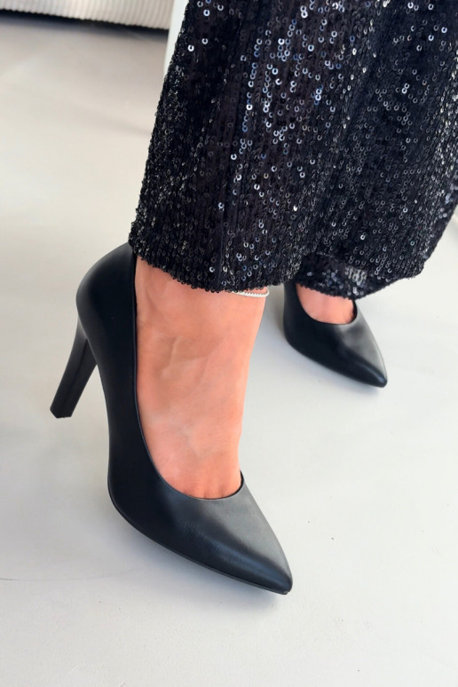 sapatos de salto alto Eko Pele Sergio Leone 1446 cor preta