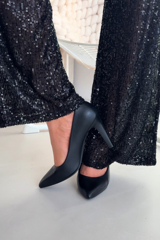 sapatos de salto alto Eko Pele Sergio Leone 1446 cor preta