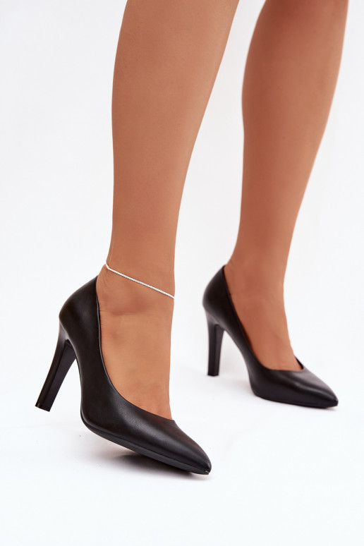 sapatos de salto alto Eko Pele Sergio Leone 1446 cor preta