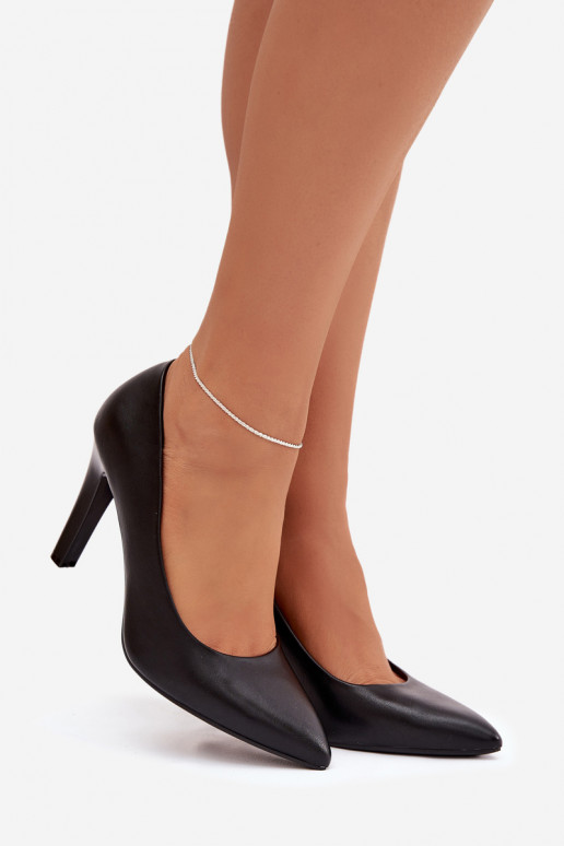 sapatos de salto alto Eko Pele Sergio Leone 1446 cor preta