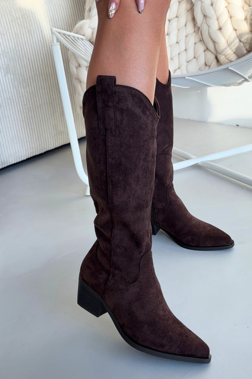 botas estilo vaqueiro Feminino CzekoladoParae Jazelle