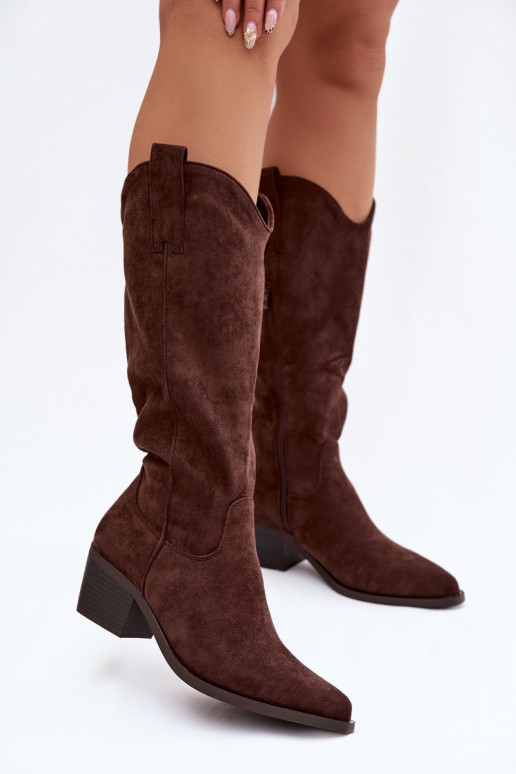botas estilo vaqueiro Feminino CzekoladoParae Jazelle