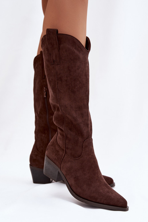 botas estilo vaqueiro Feminino CzekoladoParae Jazelle