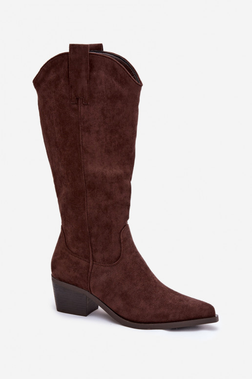 botas estilo vaqueiro Feminino CzekoladoParae Jazelle