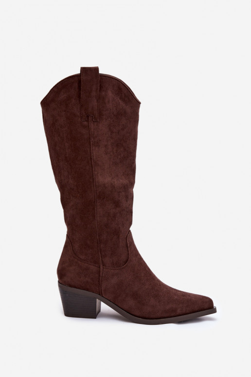 botas estilo vaqueiro Feminino CzekoladoParae Jazelle