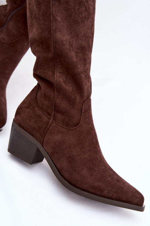 botas estilo vaqueiro Feminino CzekoladoParae Jazelle