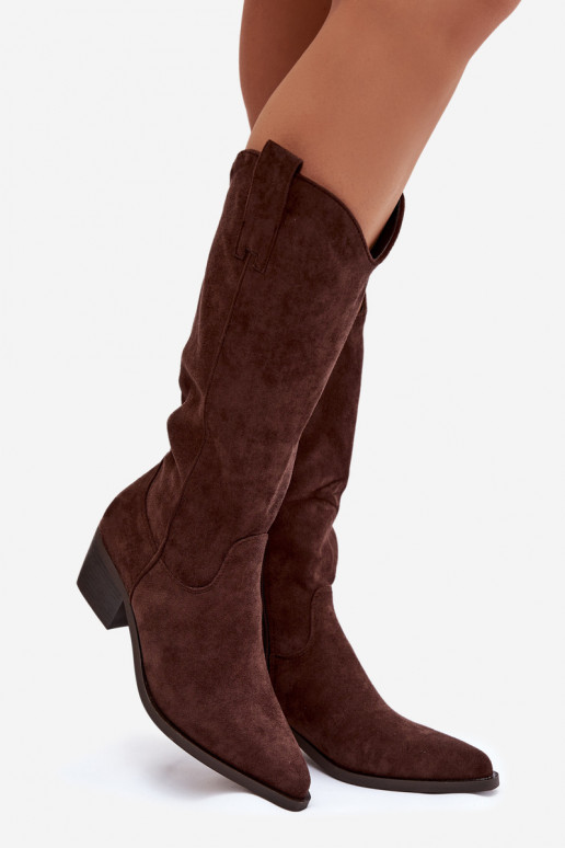 botas estilo vaqueiro Feminino CzekoladoParae Jazelle