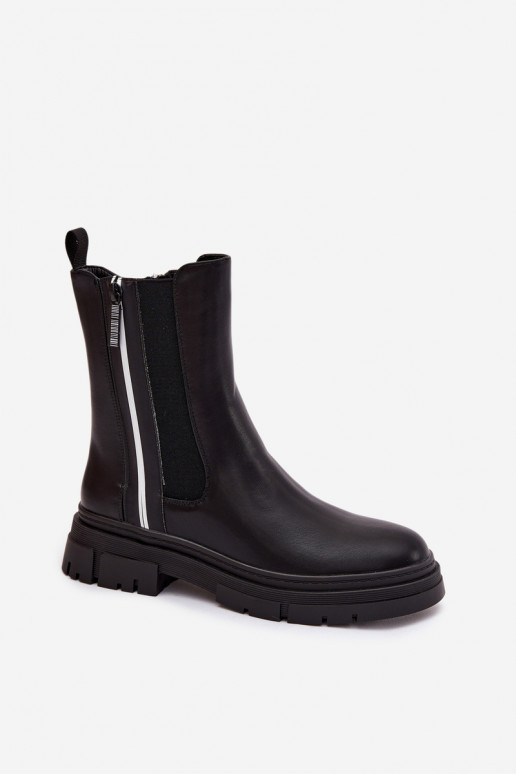 botas elegantes Feminino aquecimento cor preta Solenne