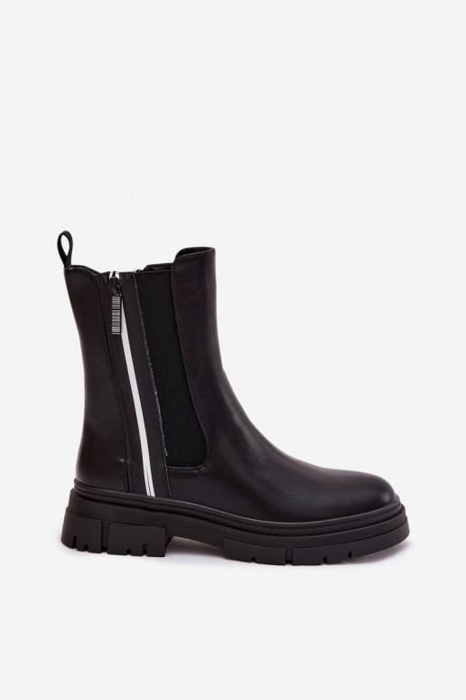 botas elegantes Feminino aquecimento cor preta Solenne