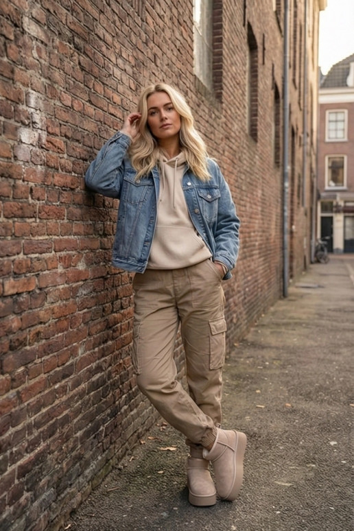 Botas de neve FemininoHabilitadoturalnego de camurçau bege Tem que serirene