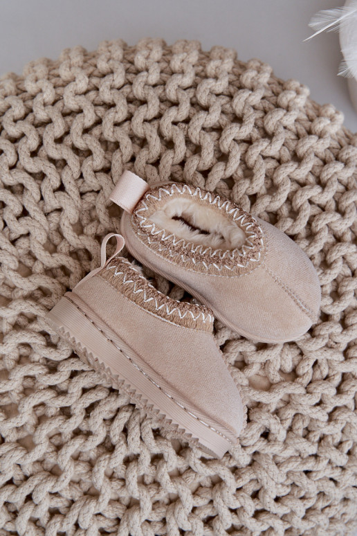 Botas de neve Botas Infantil com uma plataforma aquecimento com pelo por dentro cor de marfim Vilabria