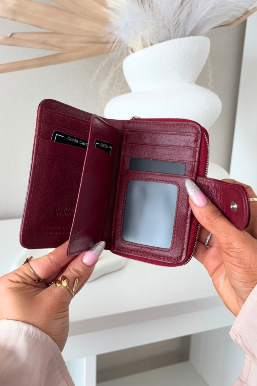 Carteira feminina laqueada com brilhos vermelha Luretta