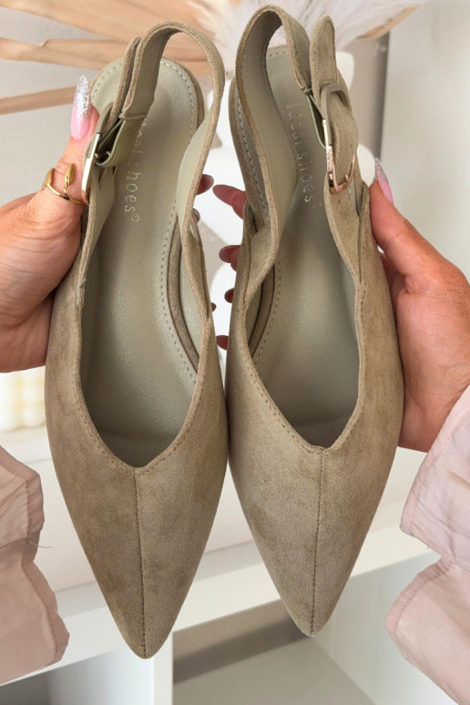 Bailarinas Feminino com fivelas cor verde Tanelia