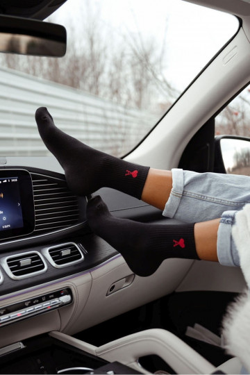 Meias Feminino Amor cor preta