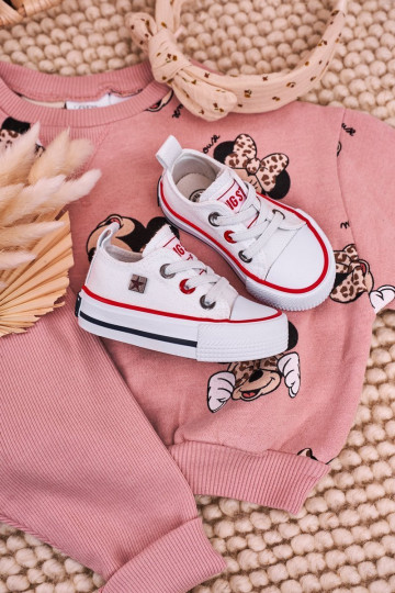 Infantil À modalo clássico tênis de sola plana BIG STAR HH374193 cor branca