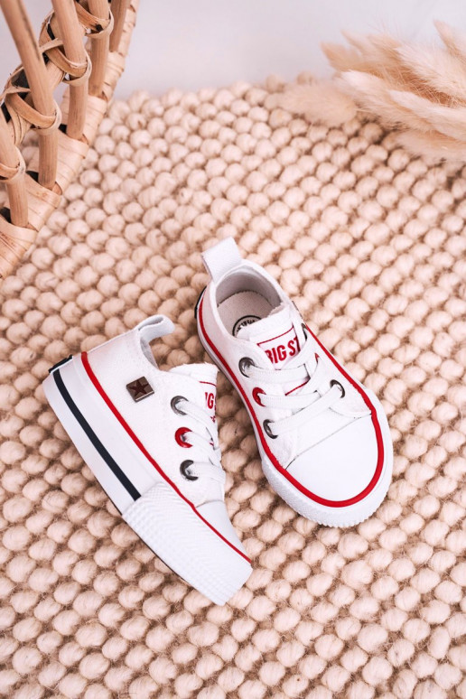 Infantil À modalo clássico tênis de sola plana BIG STAR HH374193 cor branca