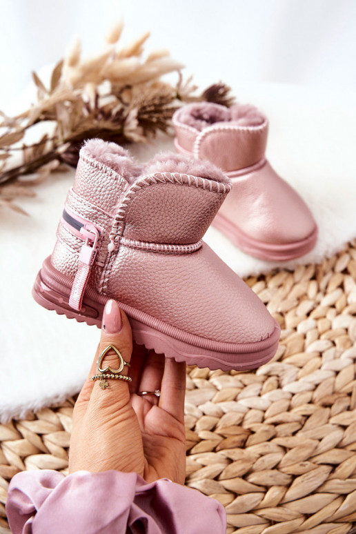 Botas de neve infantis cor rosa Frosty