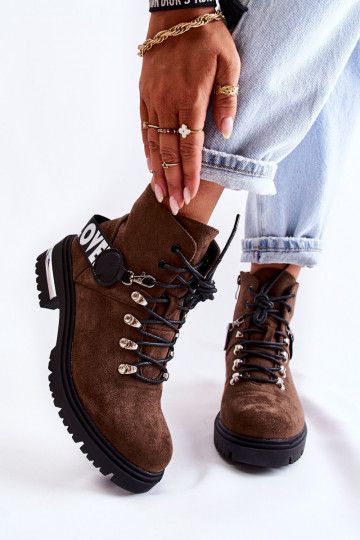 de camurça aquecimento Botas com alças marrom escuro Aurelio 2