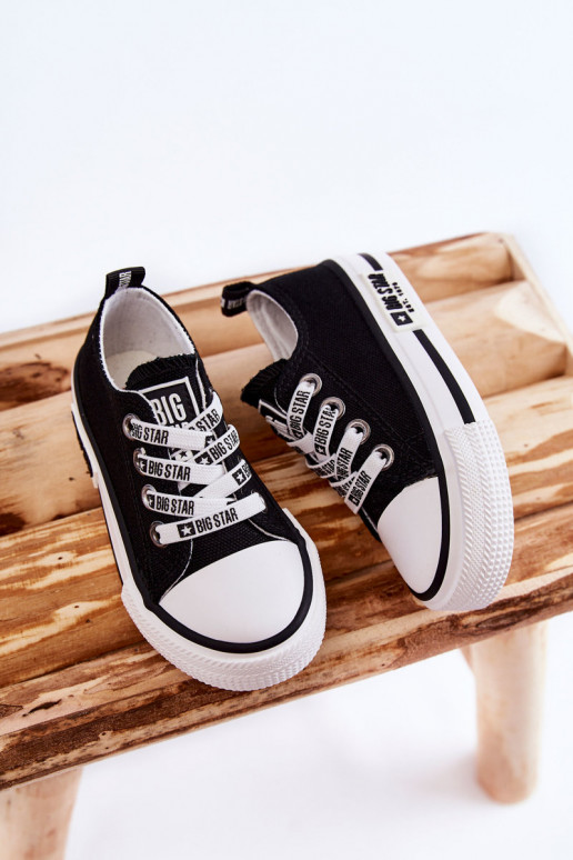 Infantil  sapatos casuais BIG STAR KK374069 cor preta