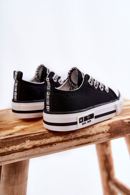 Infantil  sapatos casuais BIG STAR KK374069 cor preta