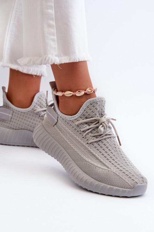 Um modelo atraente tênis Feminino cor cinza Nelmarie