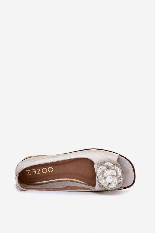 BailarinasOdkrytymi Palcami I Uma flor Zazoo 1870 cor dourada Przecierany