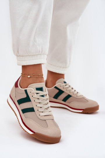 Baixo À modalo de tênis Feminino bege Rulaana