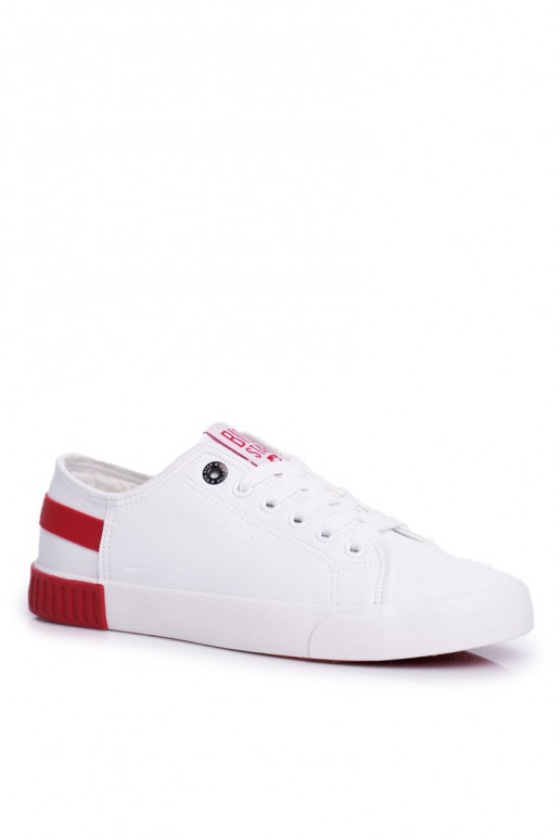 Tênis de couro natural BIG STAR FF274174 branco e vermelho