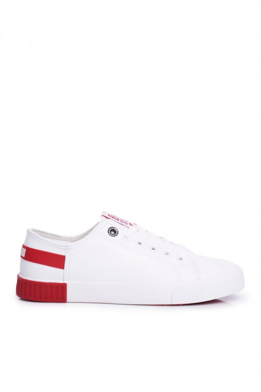 Tênis de couro natural BIG STAR FF274174 branco e vermelho