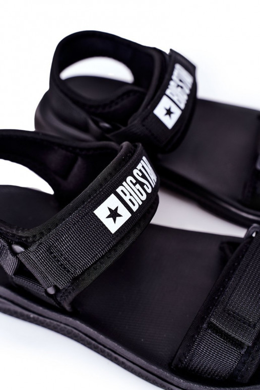 Estilo esportivo Tem que sercho sandálias Big Star HH174842 cor preta