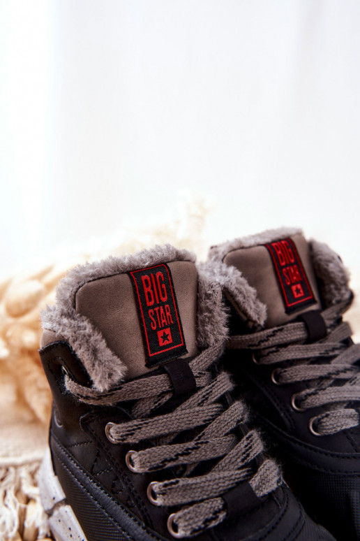 Calçados infantis quentes Big Star II374074 cor preta