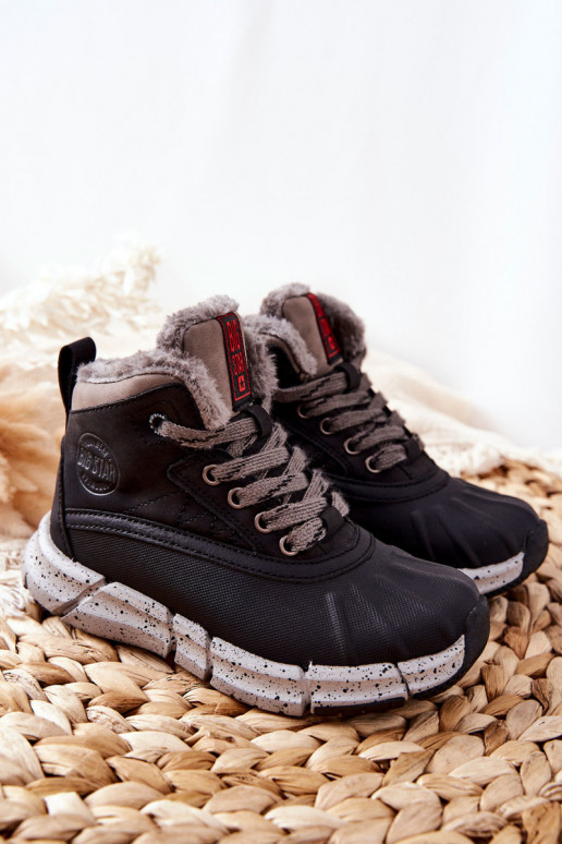 Calçados infantis quentes Big Star II374074 cor preta