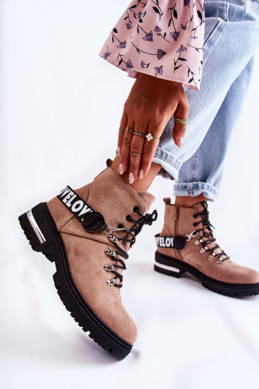 de camurça aquecimento Botas com alças cor marrom Aurelio