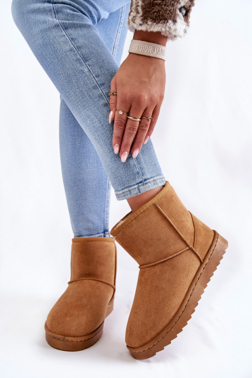 Feminino aquecimento Botas Botas de neve cor marrom Virgina