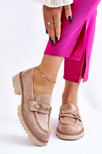 À modalo clássico Feminino sapato Mocassins bege Kolton 2