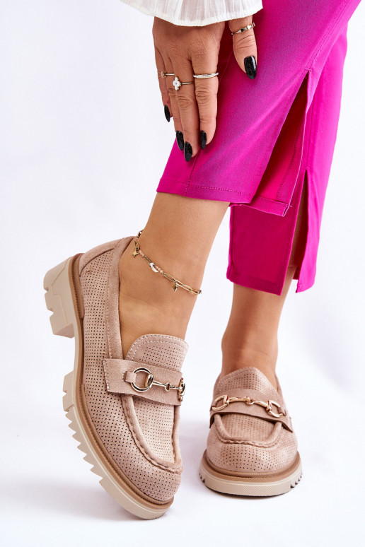 À modalo clássico Feminino sapato Mocassins bege Kolton