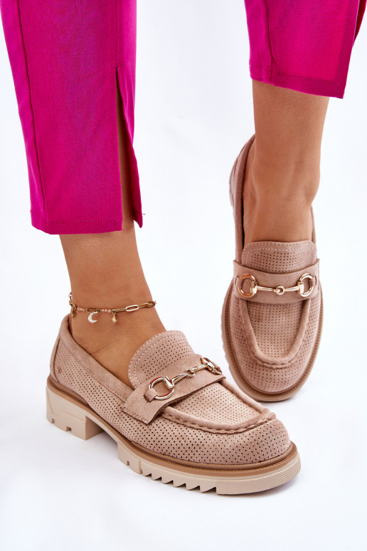 À modalo clássico Feminino sapato Mocassins bege Kolton