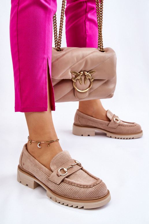 À modalo clássico Feminino sapato Mocassins bege Kolton