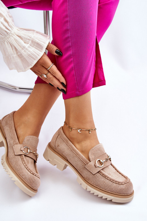 À modalo clássico Feminino sapato Mocassins bege Kolton