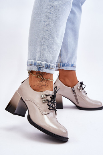 Elegante sapato com salto cor cinza Darren 2