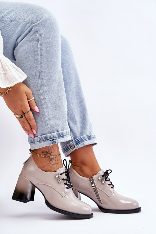 Elegante sapato com salto cor cinza Darren